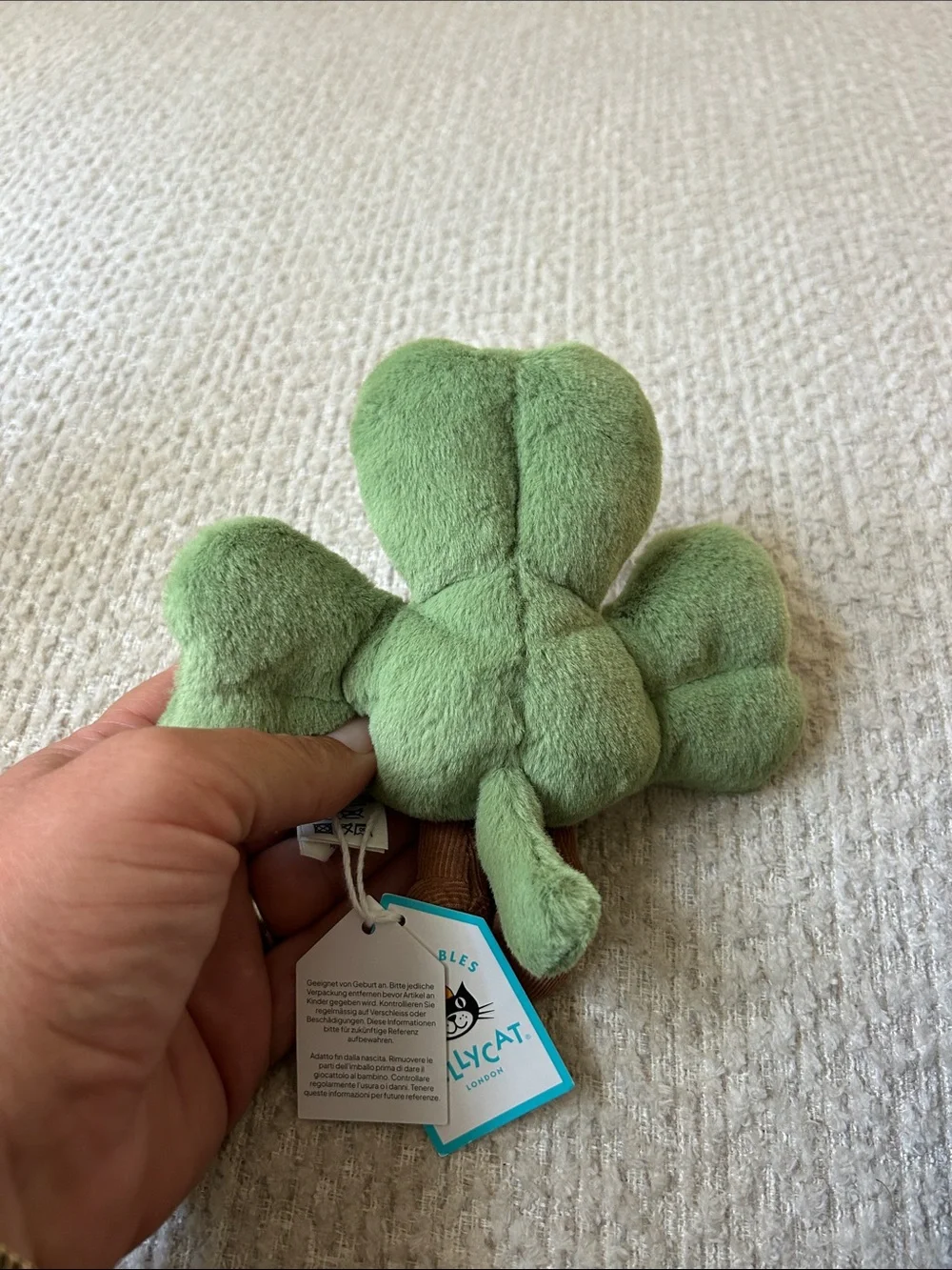 Small green plush toy